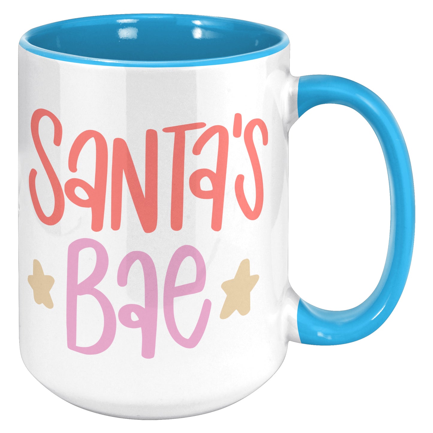 Santa's Bae Color Text Holiday Mug