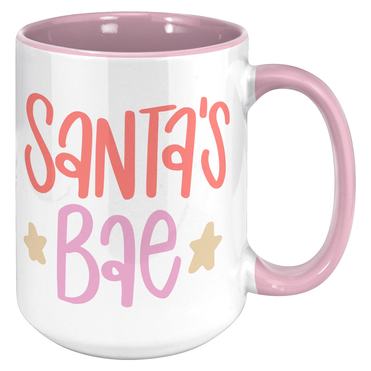 Santa's Bae Color Text Holiday Mug