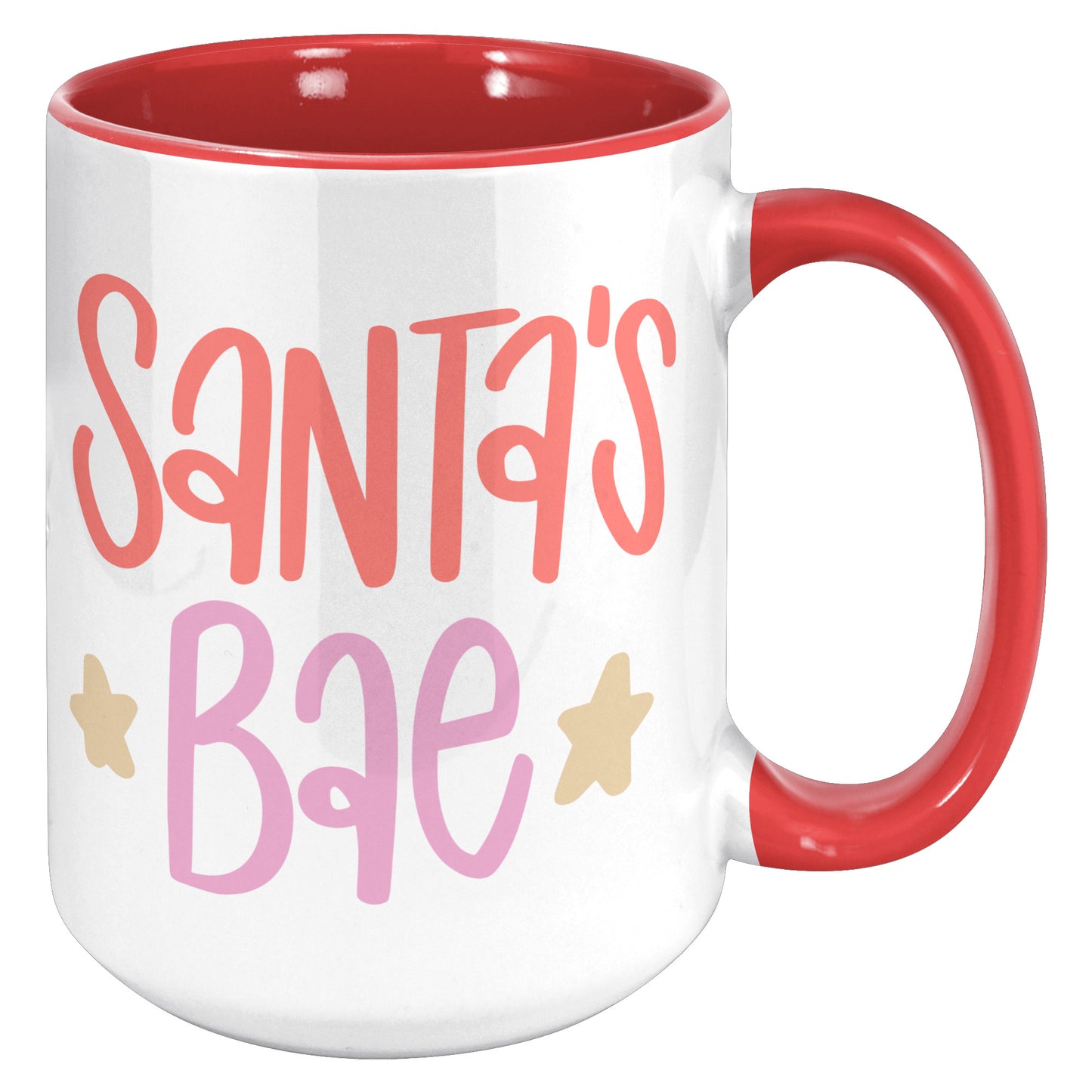 Santa's Bae Color Text Holiday Mug