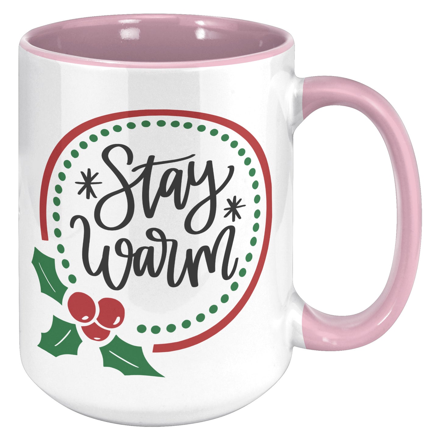 Stay Warm Holiday Wreath Mug