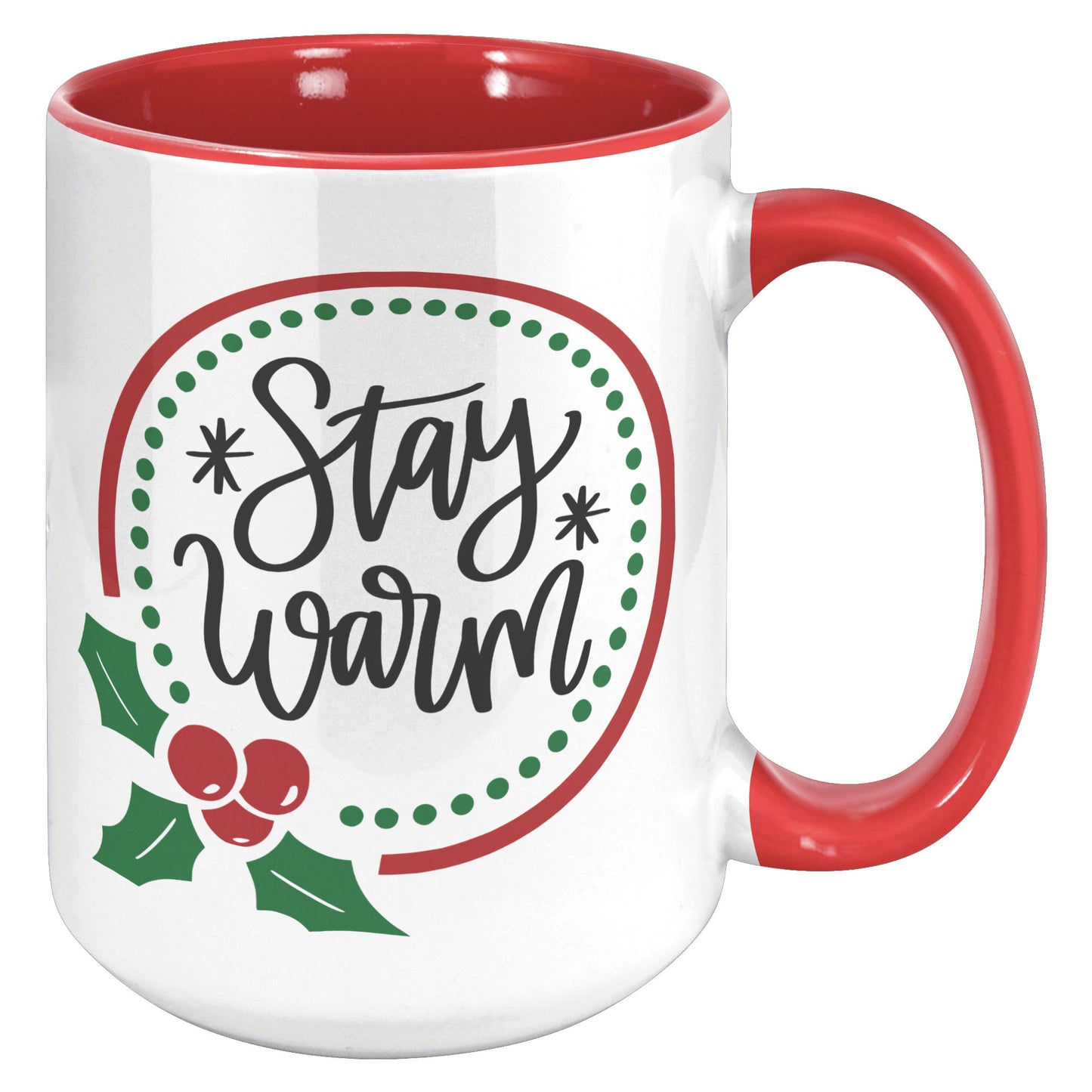 Stay Warm Holiday Wreath Mug