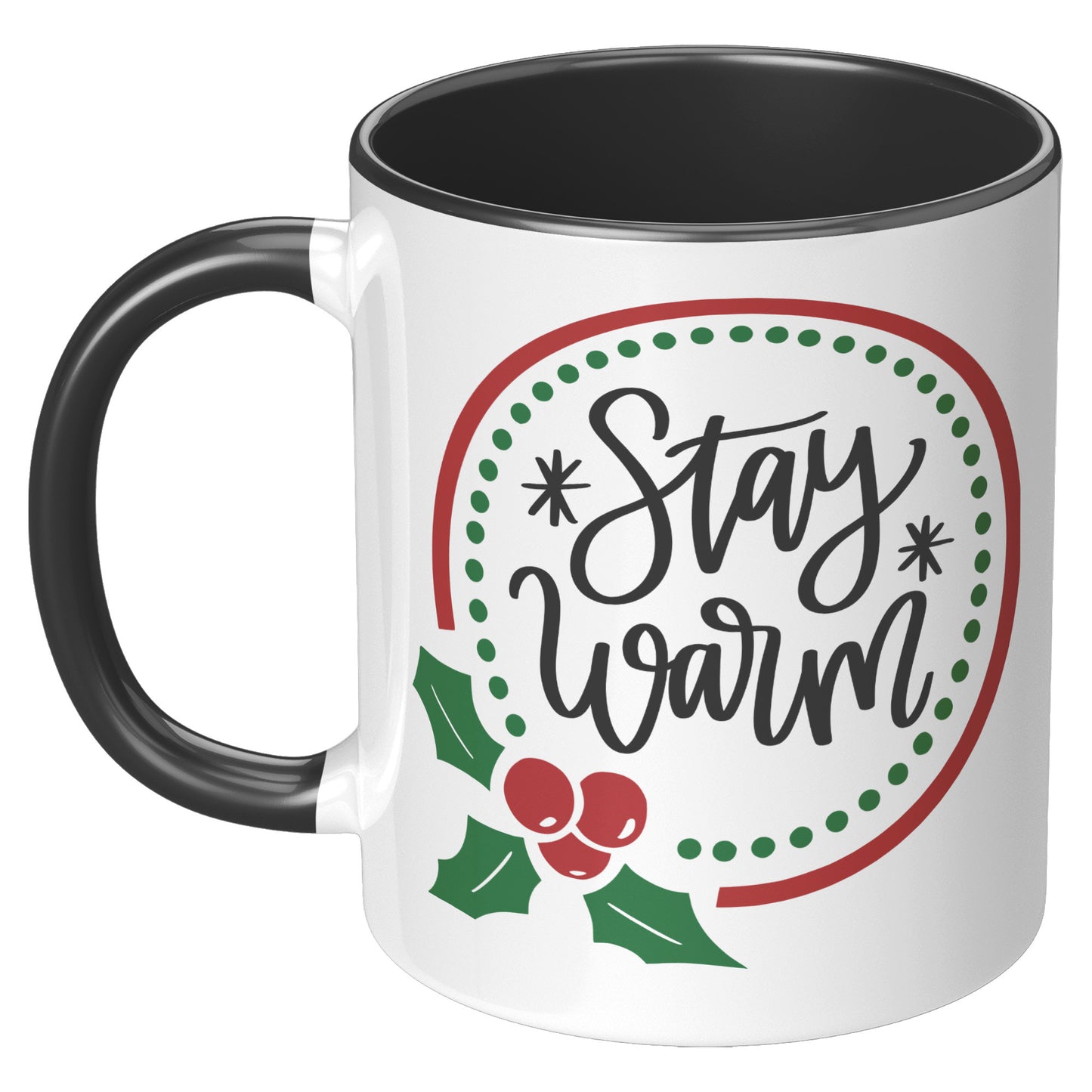 Stay Warm Holiday Wreath Mug