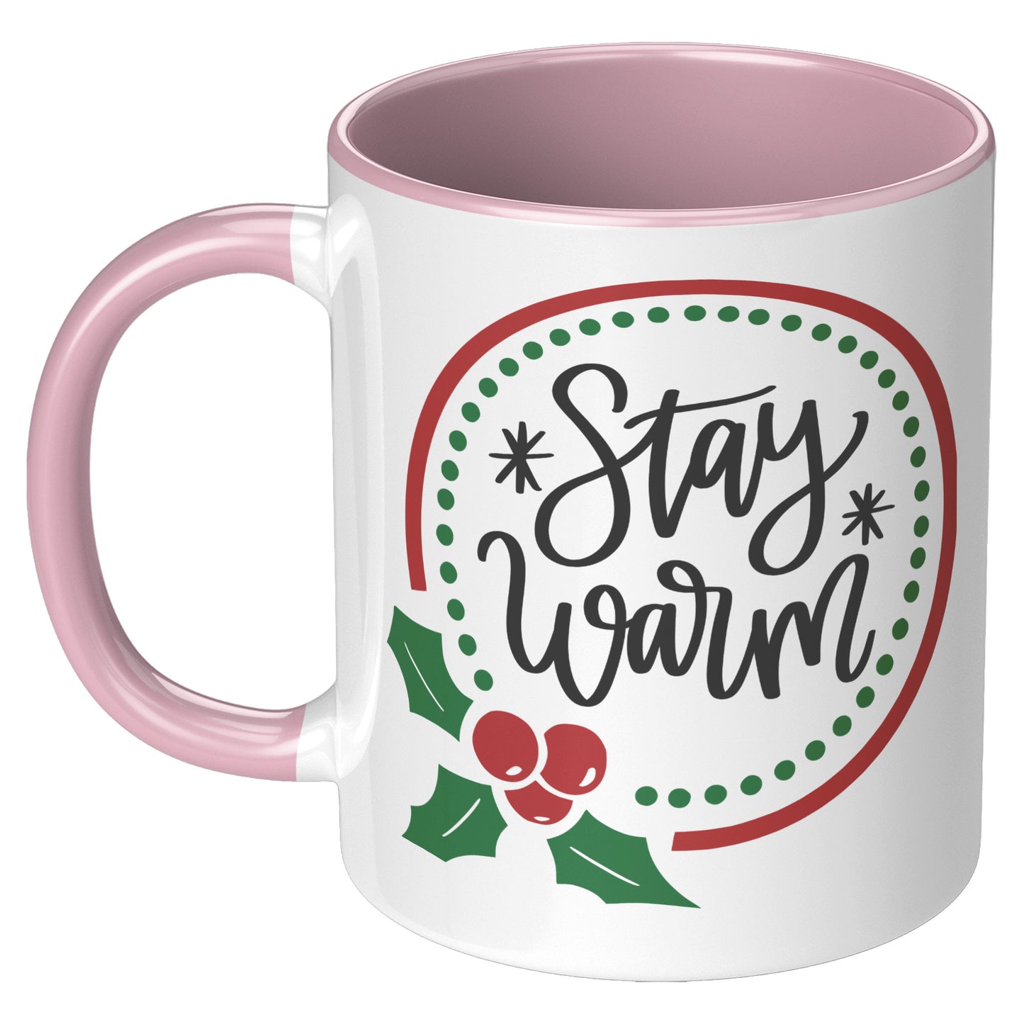 Stay Warm Holiday Wreath Mug