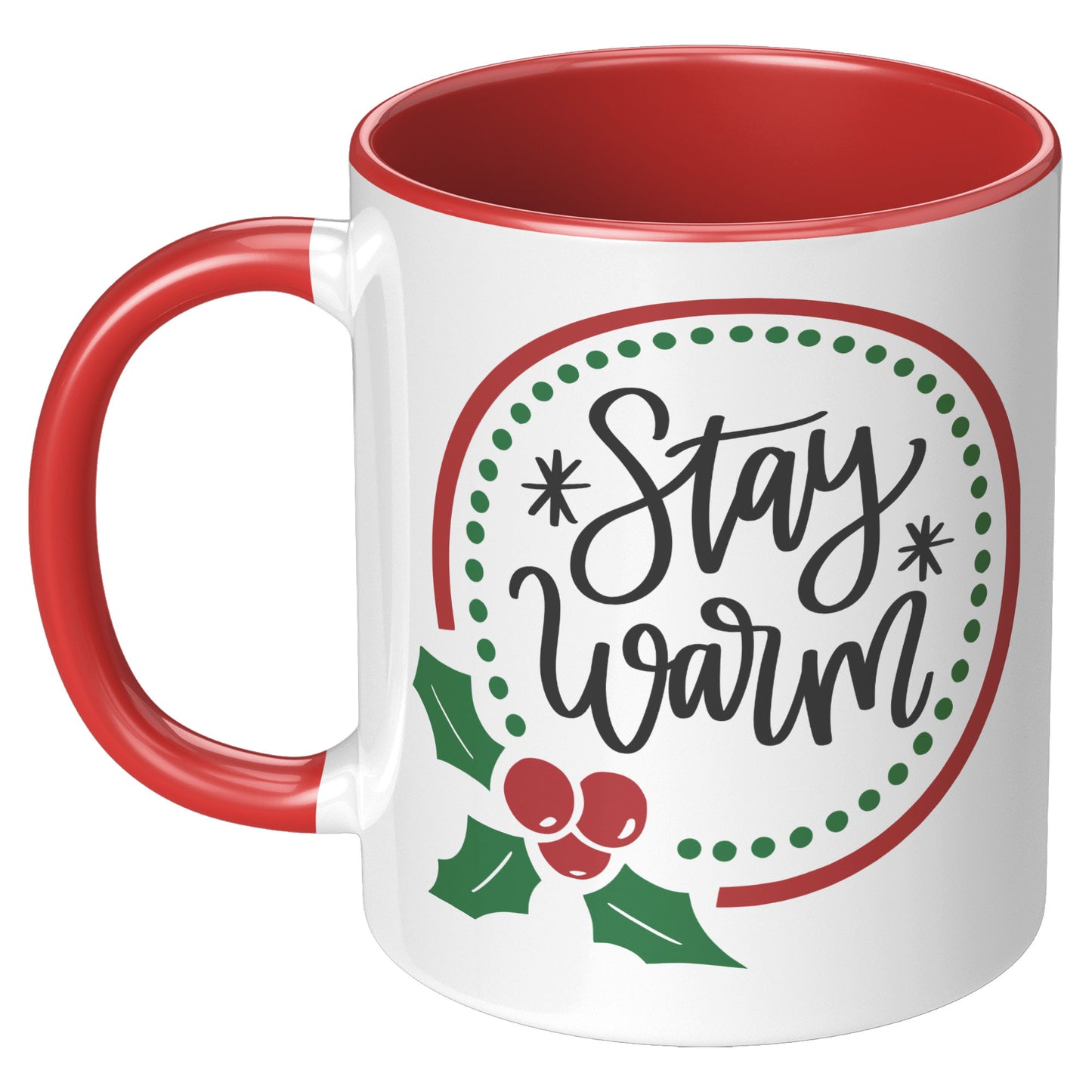 Stay Warm Holiday Wreath Mug
