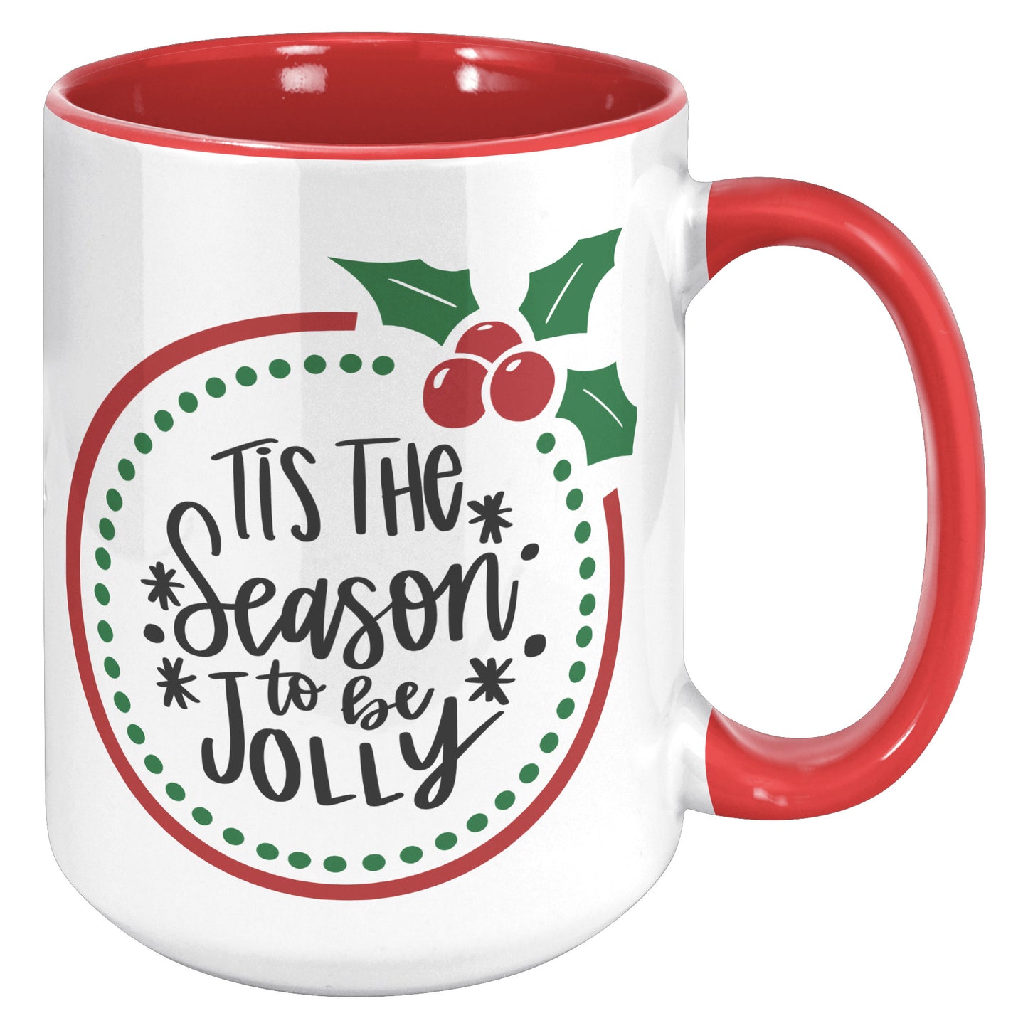 Tis the Season to be Jolly Wreath Holiday Mug