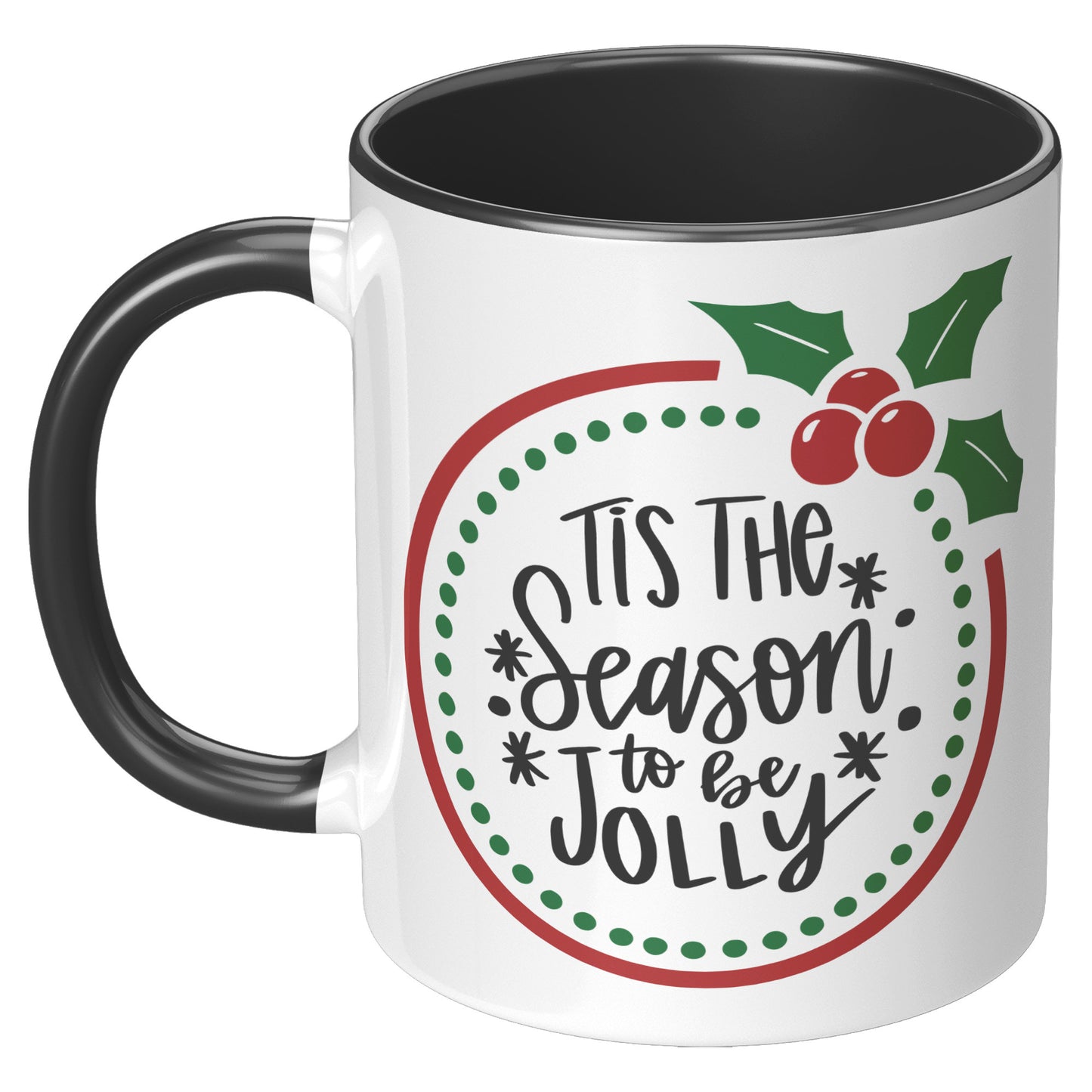 Tis the Season to be Jolly Wreath Holiday Mug