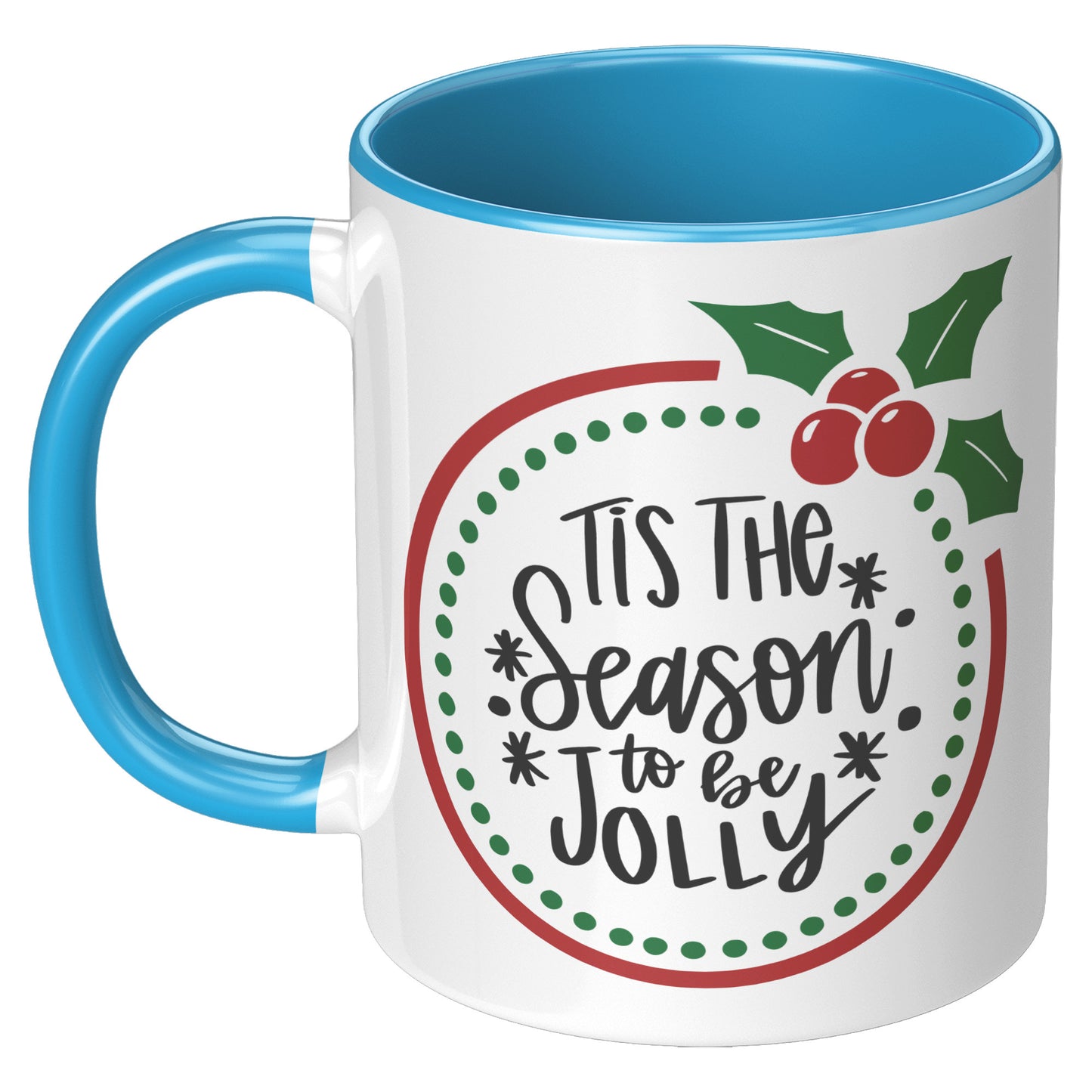Tis the Season to be Jolly Wreath Holiday Mug