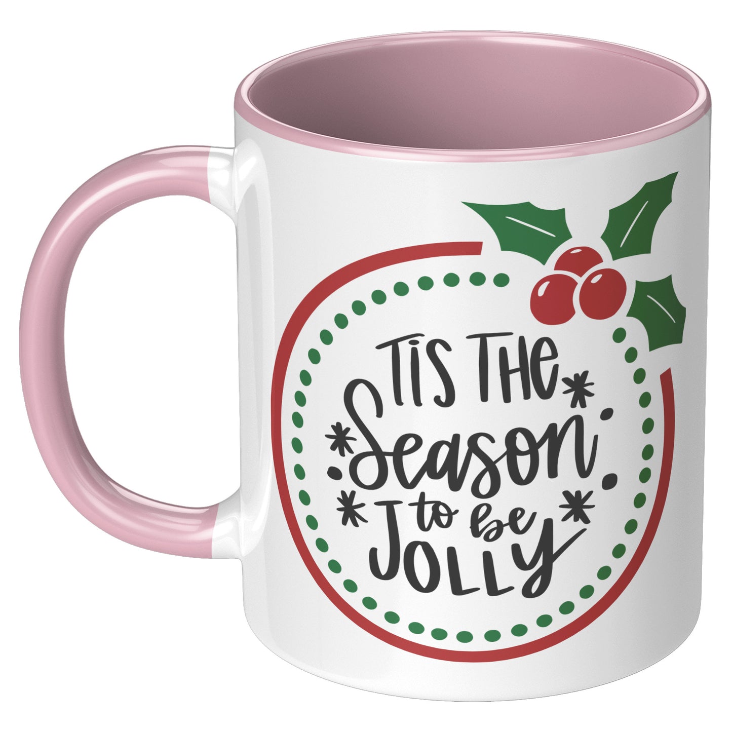 Tis the Season to be Jolly Wreath Holiday Mug