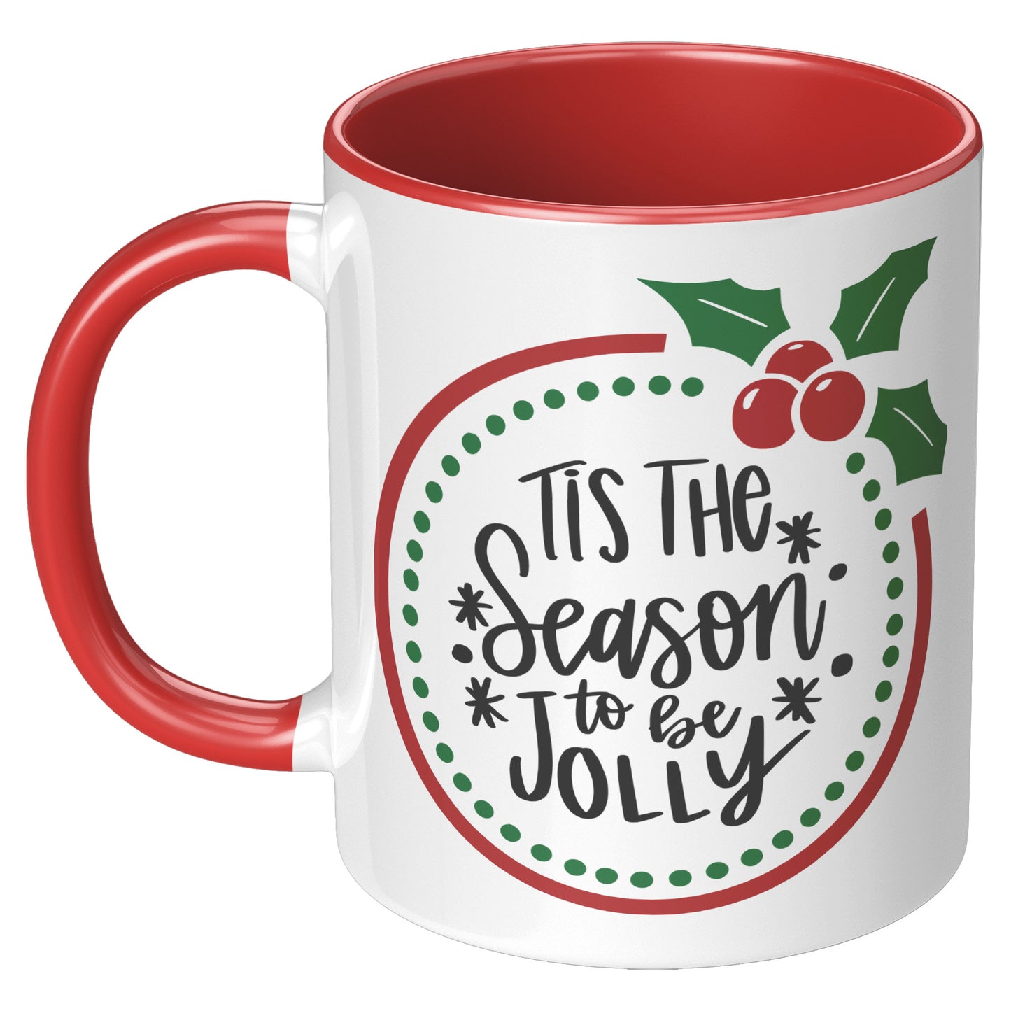 Tis the Season to be Jolly Wreath Holiday Mug