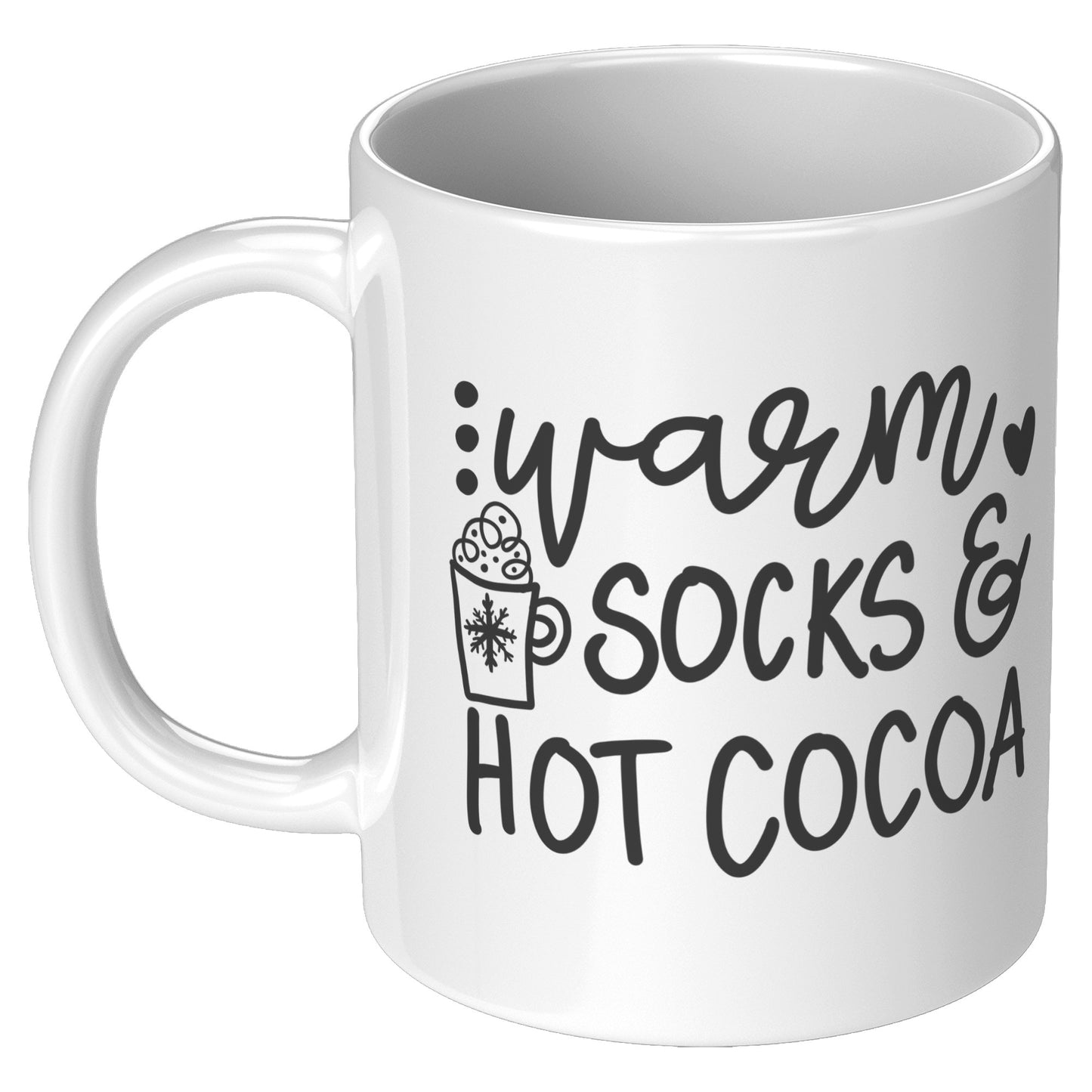 Warm Socks and Hot Cocoa Holiday Mug