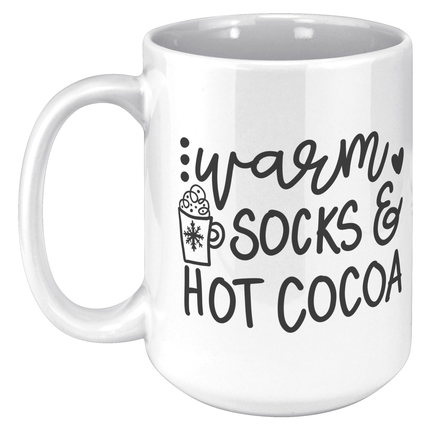 Warm Socks and Hot Cocoa Holiday Mug