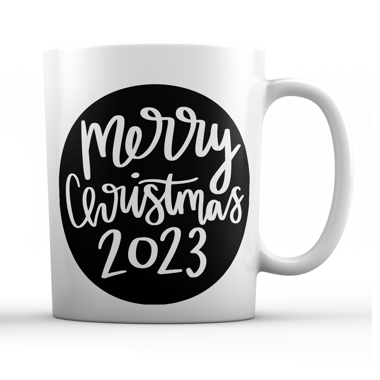 Merry Christmas 2023 Shadow Circle Holiday Mug