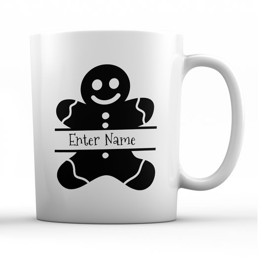 Gingerbread Man Holiday Personalization Mug